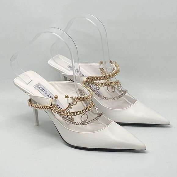 Jimmy Choo JEAN PAUL GAULTIER Bing 90MM Mules size 37.5 - Picture 3 of 15